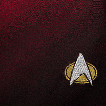 Load image into Gallery viewer, Star Trek TNG Shield Red Ombre Men's Tie

