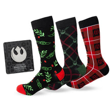 Load image into Gallery viewer, Star Wars Rebel Alliance Holiday Dress Socks and Lapel Pin Gift Set
