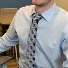 Load image into Gallery viewer, Star Wars Boba Fett Blue and Gray Plaid Tie
