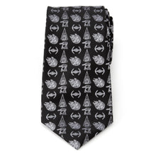 Load image into Gallery viewer, Star Wars Ships Black Tie
