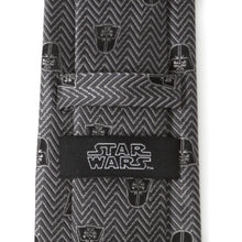 Load image into Gallery viewer, Star Wars Darth Vader Black and Gray Herringbone Tie
