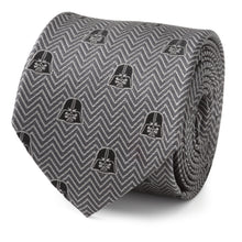 Load image into Gallery viewer, Star Wars Darth Vader Black and Gray Herringbone Tie
