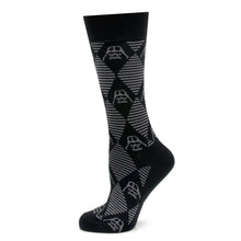 Load image into Gallery viewer, Star Wars Darth Vader Black Argyle Dress Socks and Lapel Pin Gift Set
