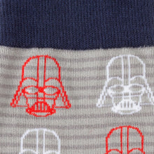 Load image into Gallery viewer, Star Wars Darth Vader Gray and Red Dress Socks and Lapel Pin Gift Set
