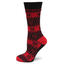 Load image into Gallery viewer, Star Wars Darth Vader Red and Black Holiday Dress Socks and Lapel Pin Gift Set
