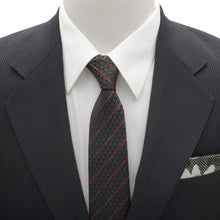 Load image into Gallery viewer, Star Wars Darth Vader LIGHTSABER Black and Red Striped Tie
