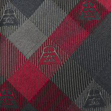 Load image into Gallery viewer, Star Wars Darth Vader Black and Red Plaid Tie
