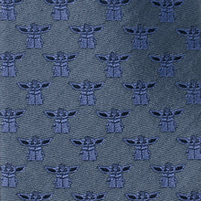 Load image into Gallery viewer, Star Wars Grogu Blue Tonal Tie
