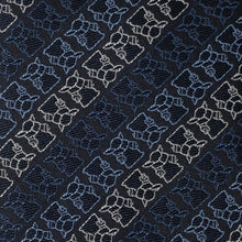 Load image into Gallery viewer, Star Wars Grogu Outline Striped Navy Tie
