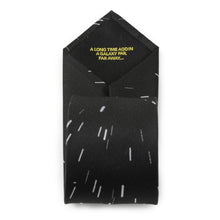 Load image into Gallery viewer, Star Wars Hyperspace Black Tie with Hidden Message
