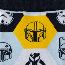 Load image into Gallery viewer, Star Wars Mandalorian and Mythosaur Dress Socks and Lapel Pin Gift Set
