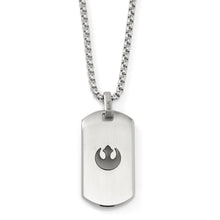 Load image into Gallery viewer, Star Wars Imperial and Rebel Starbird Crest Dog Tag Necklace
