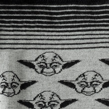 Load image into Gallery viewer, Star Wars Yoda Gray and Black Ombre Pattern Dress Socks with Jedi Crest Lapel Pin
