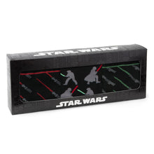 Load image into Gallery viewer, Star Wars LIGHTSABER Battle Dress Socks and Darth Vader Lapel Pin Gift Set
