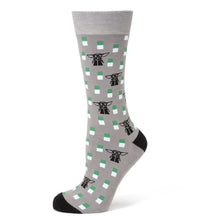 Load image into Gallery viewer, Star Wars Mandalorian and Grogu Gray Dress Socks and Lapel Pin Gift Set
