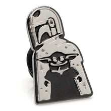 Load image into Gallery viewer, Star Wars Mandalorian and Grogu Gray Dress Socks and Lapel Pin Gift Set
