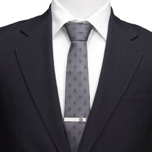 Load image into Gallery viewer, Star Wars Mandalorian Mythosaur Gray Silk Tie
