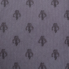 Load image into Gallery viewer, Star Wars Mandalorian Mythosaur Gray Silk Tie

