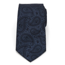 Load image into Gallery viewer, Star Wars Mandalorian and Grogu Navy Paisley Tie
