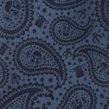 Load image into Gallery viewer, Star Wars Mandalorian and Grogu Navy Paisley Tie
