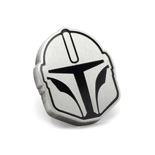 Load image into Gallery viewer, Star Wars Mandalorian and Mythosaur Multicolored Gray Dress Socks and Lapel Pin Gift Set

