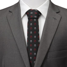 Load image into Gallery viewer, Star Wars Mandalorian and Mythosaur Red and Black Tie
