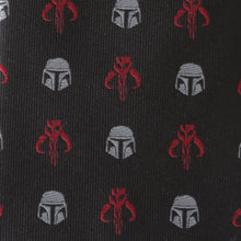 Load image into Gallery viewer, Star Wars Mandalorian and Mythosaur Red and Black Tie
