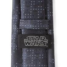 Load image into Gallery viewer, Star Wars Mandalorian Blue Dotted Striped Tie
