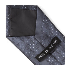 Load image into Gallery viewer, Star Wars Mandalorian Blue Dotted Striped Tie
