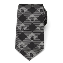 Load image into Gallery viewer, Star Wars Grogu Black Plaid Tie
