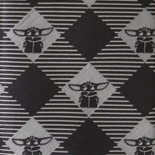 Load image into Gallery viewer, Star Wars Grogu Black Plaid Tie

