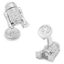 Load image into Gallery viewer, Star Wars R2-D2 Sterling Silver 3D Cufflinks
