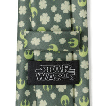 Load image into Gallery viewer, Star Wars Rebel Alliance Crest and Shamrock Green Tie
