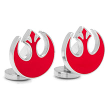 Load image into Gallery viewer, Star Wars Rebel Alliance Starbird Crest Red Cufflinks

