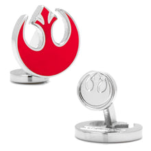 Load image into Gallery viewer, Star Wars Rebel Alliance Starbird Crest Red Cufflinks
