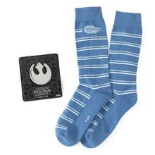 Load image into Gallery viewer, Star Wars Millennium Falcon Blue Striped Tie
