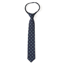 Load image into Gallery viewer, Star Wars Grogu Boy's Navy Dotted Zipper Tie
