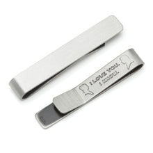 Load image into Gallery viewer, Star Wars Princess Leia and Han Solo "I Love You / I Know" Hidden Message Tie Bar
