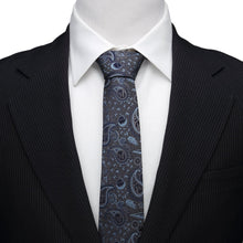 Load image into Gallery viewer, Star Wars Darth Vader Blue and Gray Paisley Tie
