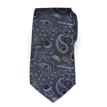 Load image into Gallery viewer, Star Wars Darth Vader Blue and Gray Paisley Tie
