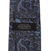 Load image into Gallery viewer, Star Wars Darth Vader Blue and Gray Paisley Tie
