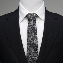 Load image into Gallery viewer, Star Wars Darth Vader Black and White Paisley Tie
