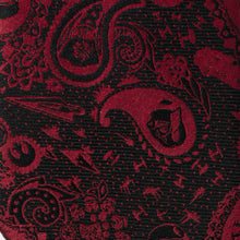 Load image into Gallery viewer, Star Wars Darth Vader Black and Red Paisley Tie
