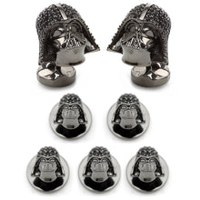 Load image into Gallery viewer, Star Wars Darth Vader Crystal 3D Cufflinks and 5-Stud Set
