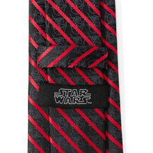 Load image into Gallery viewer, Star Wars Darth Vader Red and Black Striped Tie
