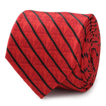 Load image into Gallery viewer, Star Wars Darth Vader Red and Black Striped Tie
