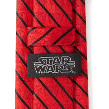 Load image into Gallery viewer, Star Wars Darth Vader Red and Black Striped Tie
