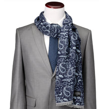 Load image into Gallery viewer, Star Wars Darth Vader Blue and Gray Paisley Scarf

