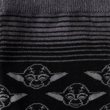 Load image into Gallery viewer, Star Wars Yoda Black Charcoal Dress Socks and Jedi Crest Lapel Pin Gift Set
