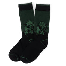 Load image into Gallery viewer, Star Wars Yoda Green Dress Socks and Jedi Order Crest Lapel Pin Gift Set
